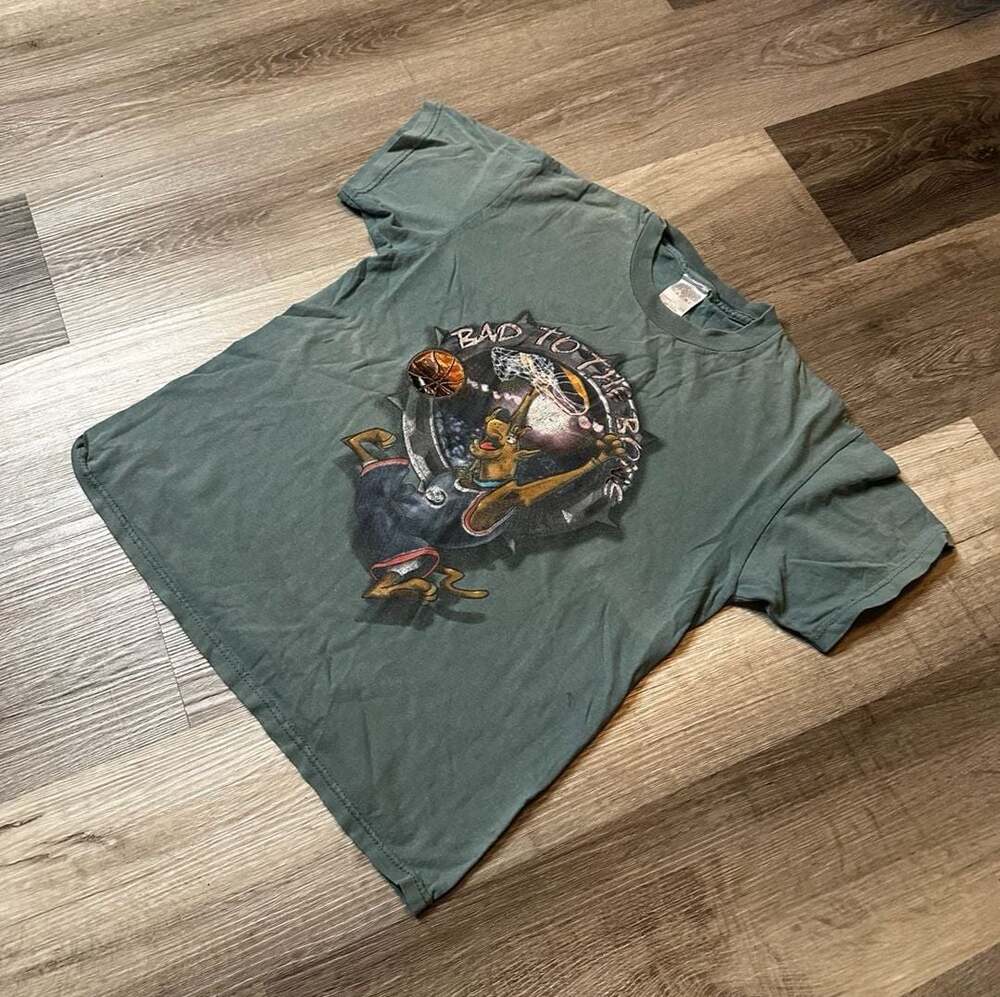Vintage Scooby-Doo 'Bad To The Bone' Basketball Graphic T-Shirt